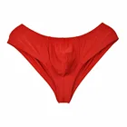 Трусы-стринги мужские с глубоким вырезом, дышащие хипстерские трусы с выпуклым карманом, с низкой талией, M-XL, 6 цветов