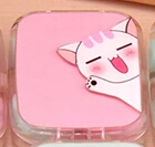 LIUSVENTINA DIY акриловый милый портативный белый чехол с кошачьей лапой для контактных линз для очков, Чехол для очков, цветные линзы - Цвет: Pink B
