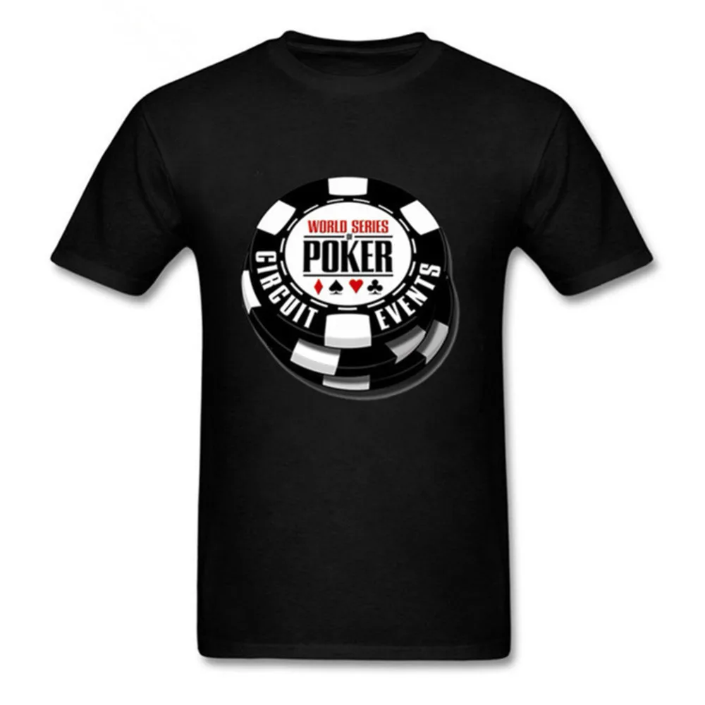 Повседневная мужская футболка с круглым вырезом мировой серии покера Wsop