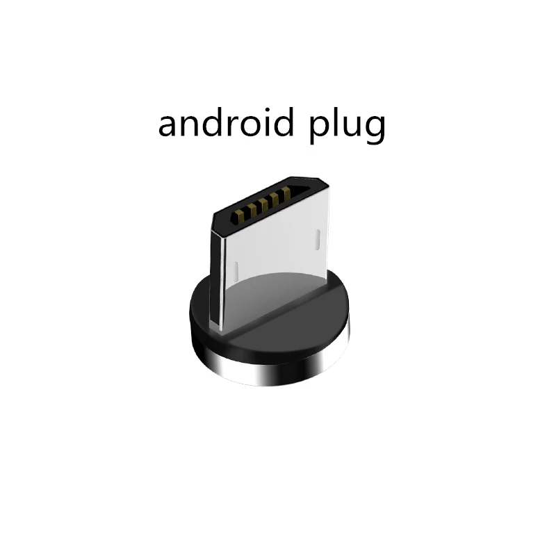 Micro Plug Only GREENPORT Круглый Магнитный кабель Micro usb type C кабель для iphone xs max samsung S8 S9 зарядки мобильного телефона Android зарядное устройство Шнур - Цвет: Micro Plug Only