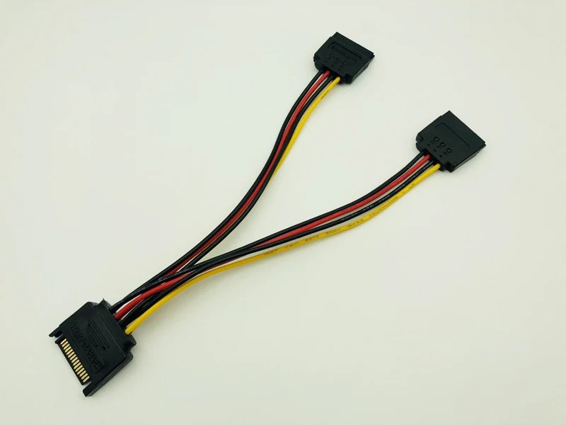 5 шт. 15Pin SATA Male to 2 Female Serial ATAPC компьютерный силовой кабель питания HDD сплиттер