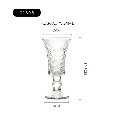 0169B-(6PCS) 6 шт./компл. творческий изысканный без примесей свинца и с украшением в виде кристаллов Стекло резные белые шорты Стекло тостов вино Стекло es Свадебная вечеринка подарки посуда для напитков - Цвет: 0169B-(6PCS)