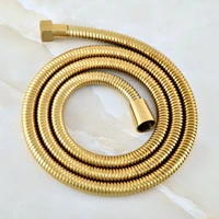 59 150cm luxury gold color brass hand shower hose 12 connection bathroom accessory ahh047