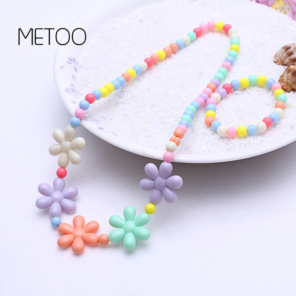 Новый браслет METOO ожерелье с цветком детские ювелирные изделия для девочек
