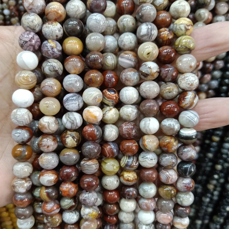 (Free Shipping) 1Strand 8mm Mexico Crazy Lace Agates Round Loose Bead 15.5 inch yl32303 | Украшения и аксессуары