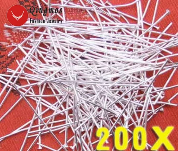 Qingmos оптовая продажа 200 шт. головок 50 мм посеребренные длинные шпильки аксессуары