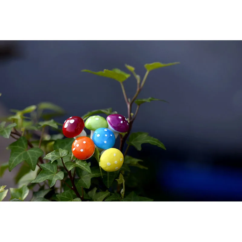 10 шт./лот красные/разноцветные пенопластовые грибы Миньоны для сказочного сада