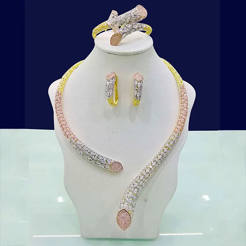 GODKI роскошный геометрический кубический цирконий для женщин свадебный индийский