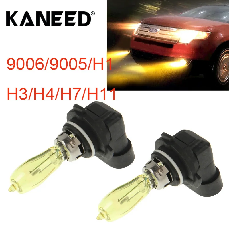 Из 2 предметов 9006 9005 H1 H3 H4 H7 H11 HOD галогенные лампы 12 V 100 W 2400 LM 3500 K желтый свет