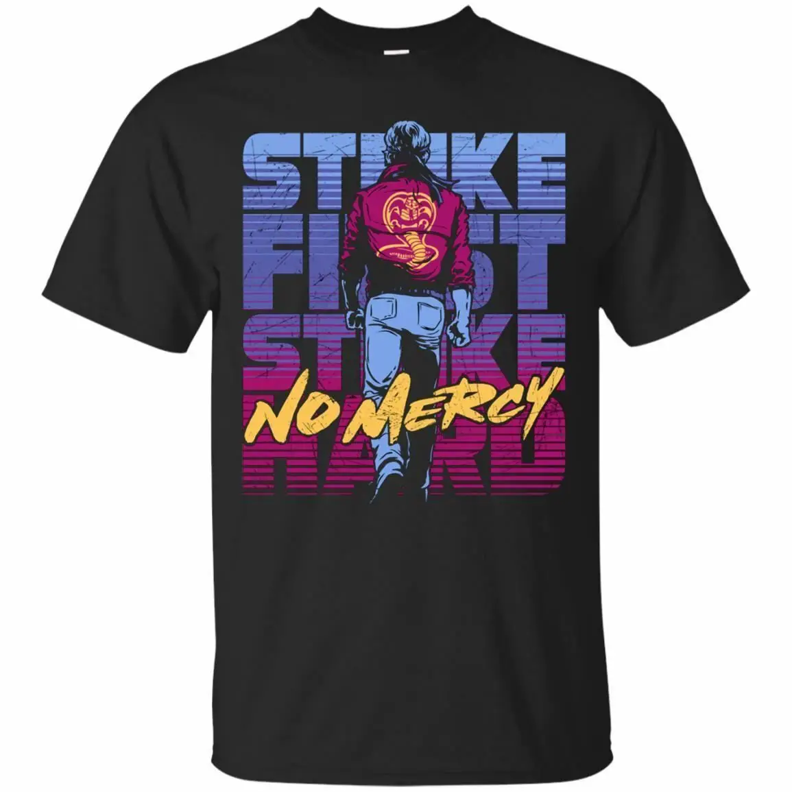 Забавная футболка с Кобра Kai Men'S унисекс короткими рукавами и надписью No Mercy The