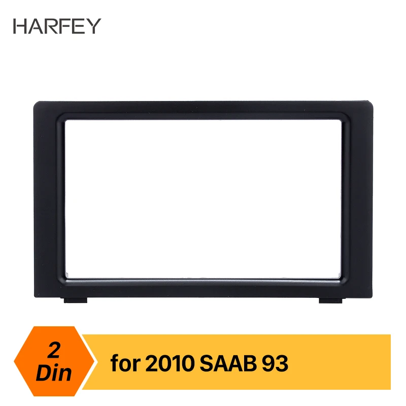 

Harfey Double Din Car Radio Fascia Frame Trim Kit for 2010 SAAB 93 DVD Panel Stereo Player Outter Frame Trim Bezel Seicane