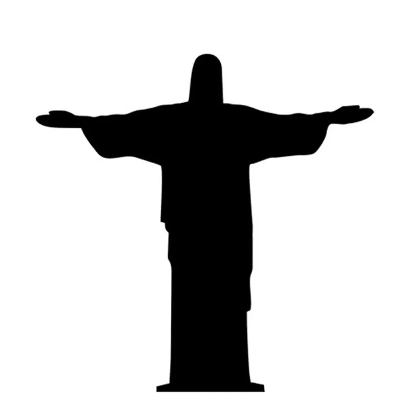 

13*13CM JESUS Statue Car Stickers And Decals Motorcycle Car Styling Accessories Black/Silver C2-0138