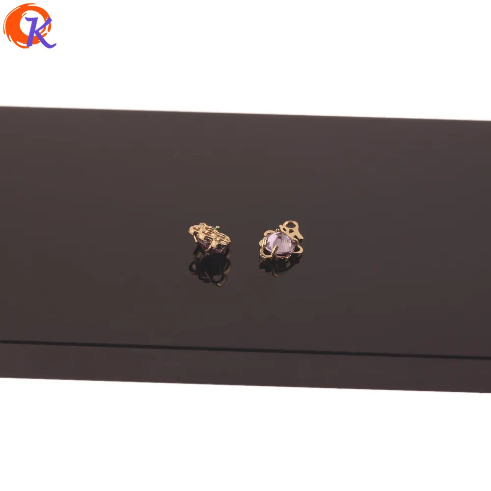 

Cordial Design 30Pcs 8*13MM Jewelry Accessories/CZ Charms/Fruit Shape/Genuine Gold Plating/DIY Making/Hand Made/Earring Findings