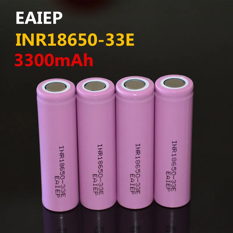 4 шт./партия перезаряжаемая батарея EAIEP INR18650 33E 18650 3300 мАч литиевая большой