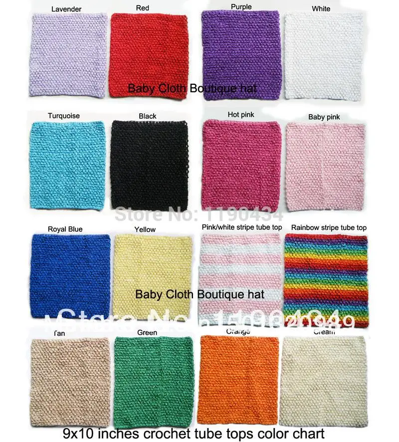 9x10 inch Crotchet Tube Tutu Top 10inch crochet headbands tube tops 10pcs per Lot | Детская одежда и обувь