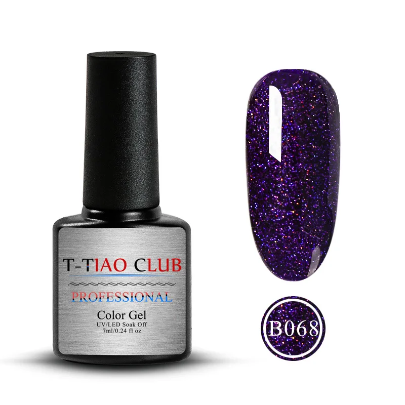 T-TIAO CLUB, 7 мл, синий, черный гель для ногтей с блестками, лак для ногтей, Ультрафиолетовый гибридный, долговечный, впитывающий Праймер, маникюрный Гель-лак для нейл-арта - Цвет: M30496