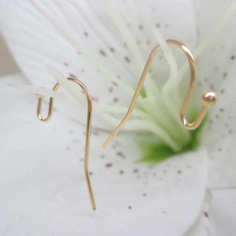 5 пар круглые серьги Крючки с золотым покрытием 22 х12 мм|gold filled earring hooks|earring hooksfor making