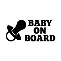 car stying funny baby on board car motorcycle warning child stickers wall home glass window door black vinyl decal decor jdm