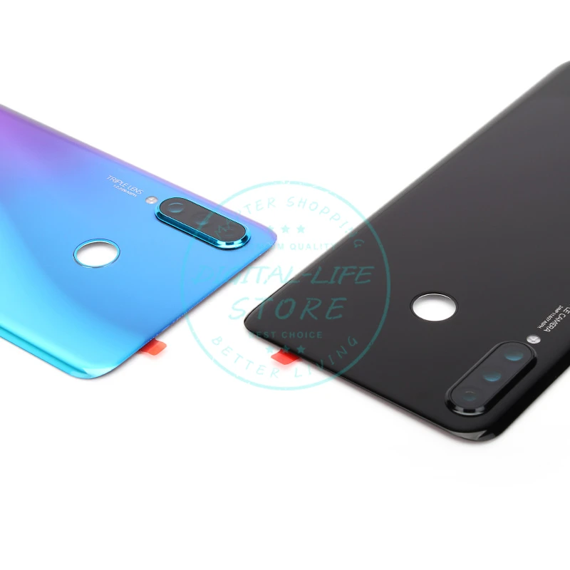 Оригинальный чехол для задней батареи Huawei Nova 4e / P30 Lite + стеклянная линза камеры