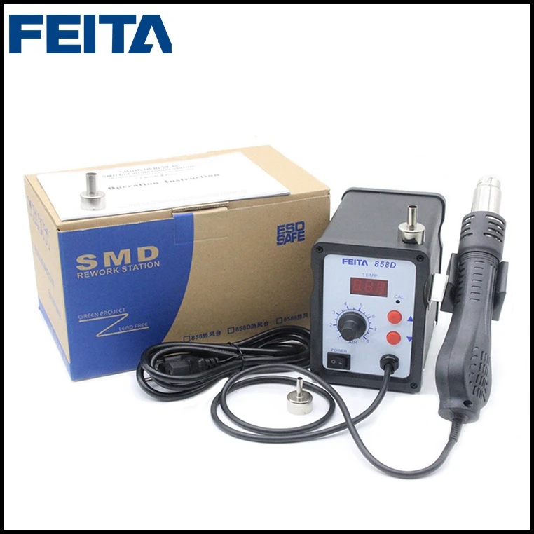 Feita 858D горячего воздуха Термовоздуходувы SMD паяльная паяльной станции Сварочное