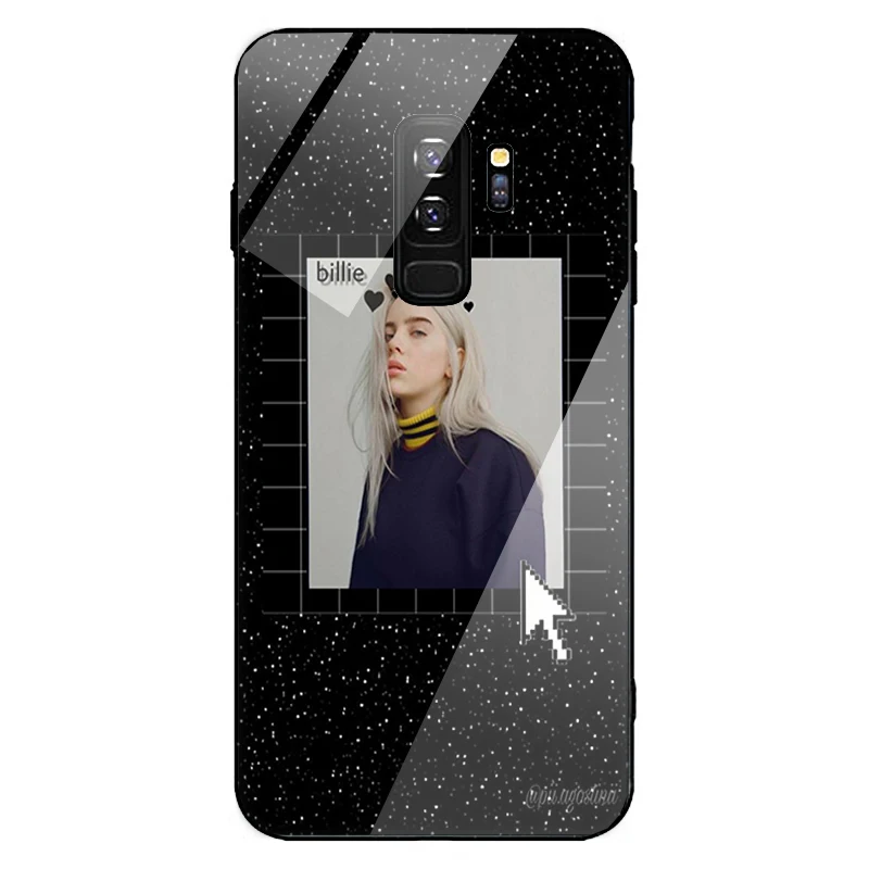 Чехол из закаленного стекла для samsung Galaxy note 8 9 Billie Eilish чехол с принтом S10 S9 S8 Plus