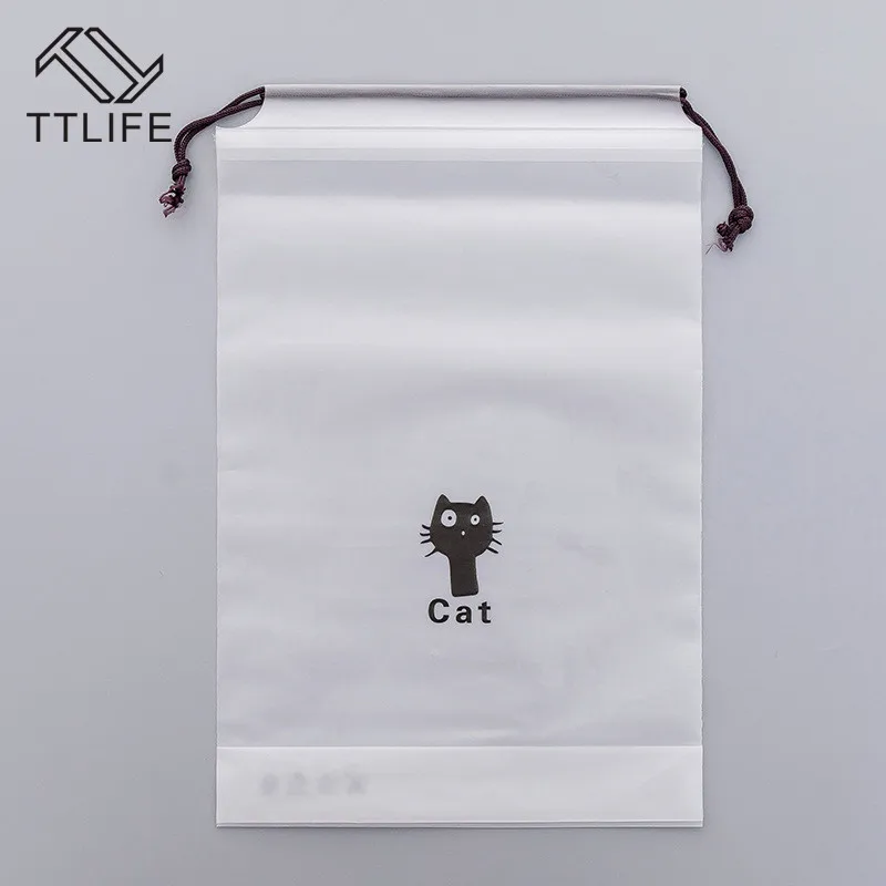 TTLIFE прозрачная сумка для хранения одежды с изображением кота из мультфильма, косметичка в виде животного, набор для туалетных принадлежностей для женщин, органайзер для путешествий