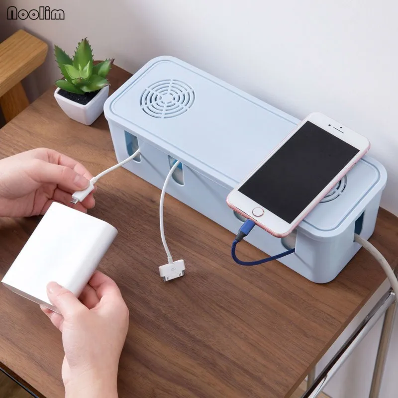 NOOLIM Desktop Plug Storage Box Wire Patch Panel Fixed Power Cord Socket Tabletop Data Line | Дом и сад