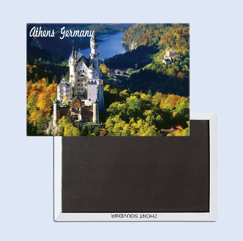 Магнитный холодильник Neuschwanstein замок Бавария Германия с фиксацией туристических