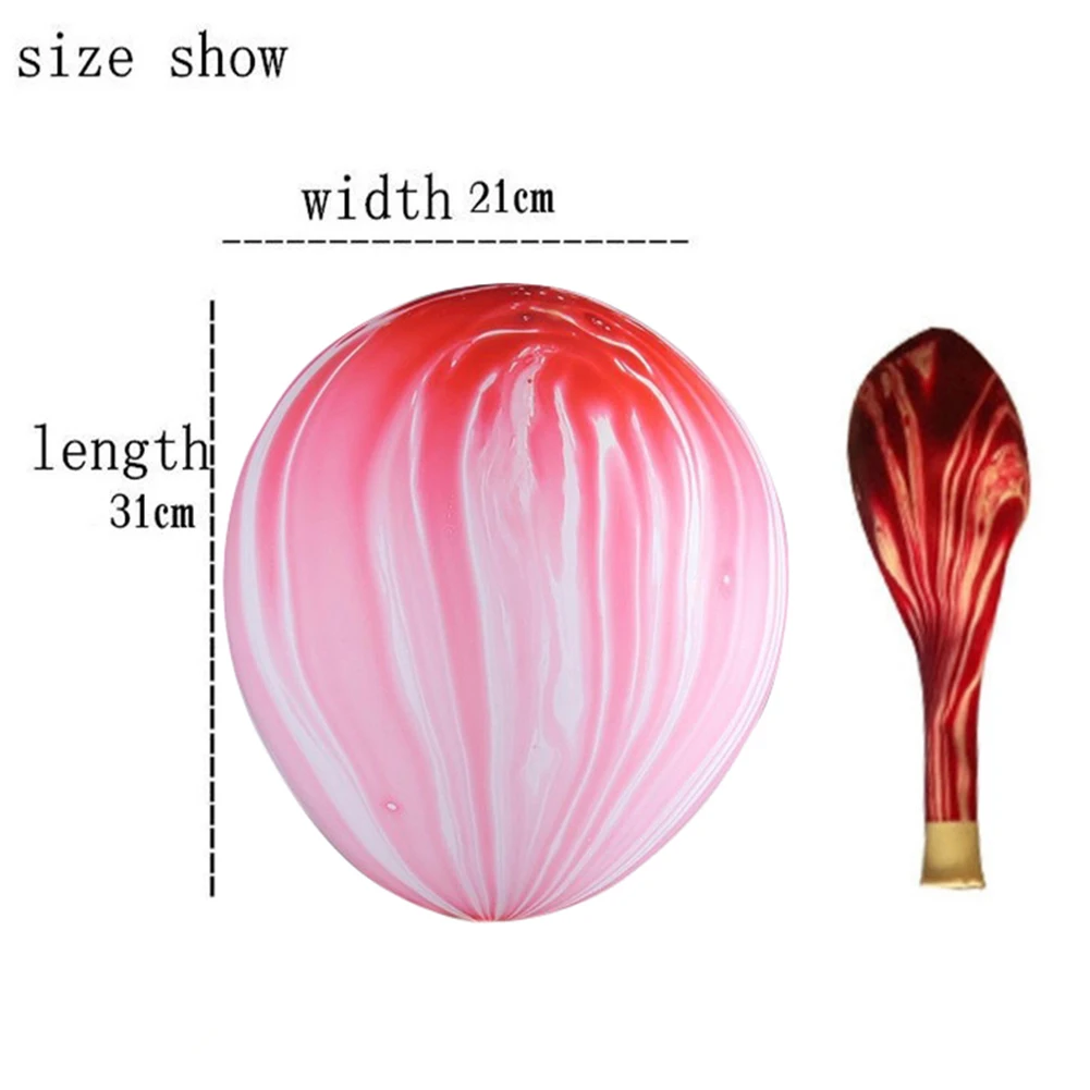 100 шт 12 дюймов Свадебные украшения Агатовые мраморные шары цветные латексные для