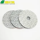 SHDIATOOL 3 шт.компл., диаметр 100 мм4 дюйма, трехступенчатые Алмазные полировальные прокладки, полимерные Bond гибкие шлифовальные диски для мрамора, мягкого камня