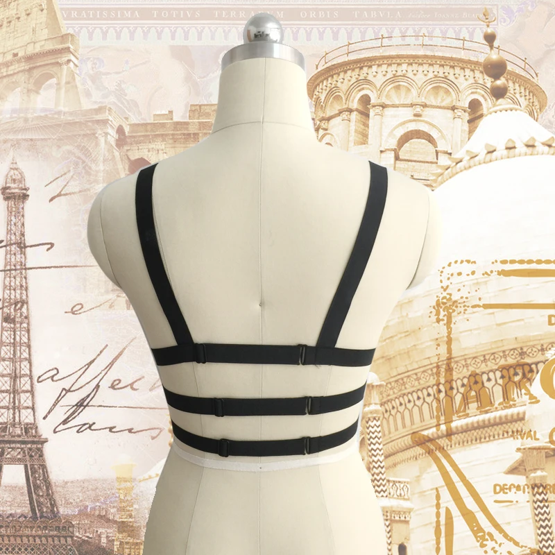 Бюстгальтер в стиле клетки на бретельках Топ милосердия By Malice 90's готическое