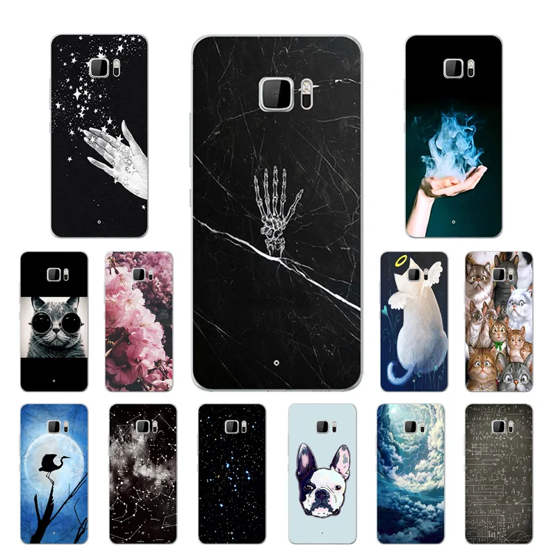 Мягкий ТПУ чехол для HTC U Ultra Case 5 7 "ручной печати силиконовый телефона ультра