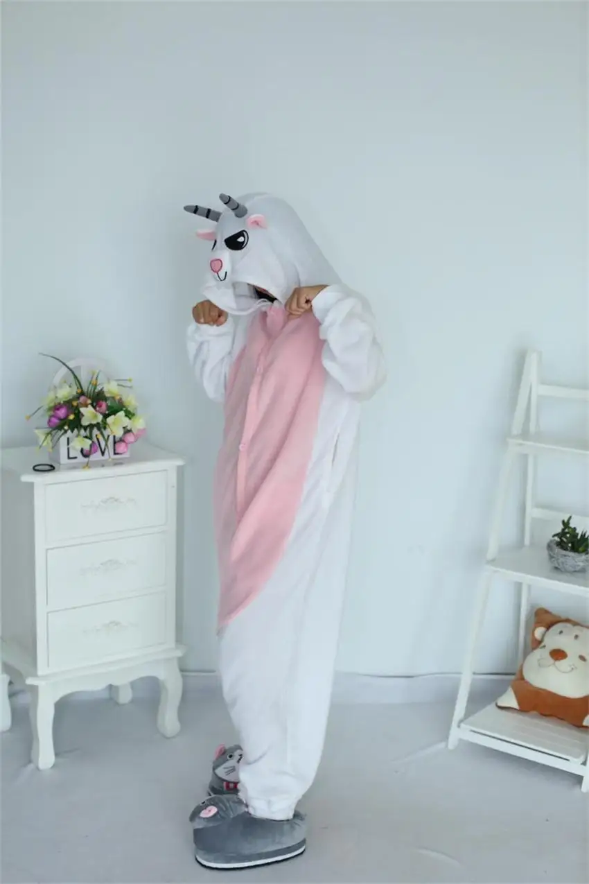 Кигуруми для взрослых мультяшный козий комбинезон косплей Овечья Пижама