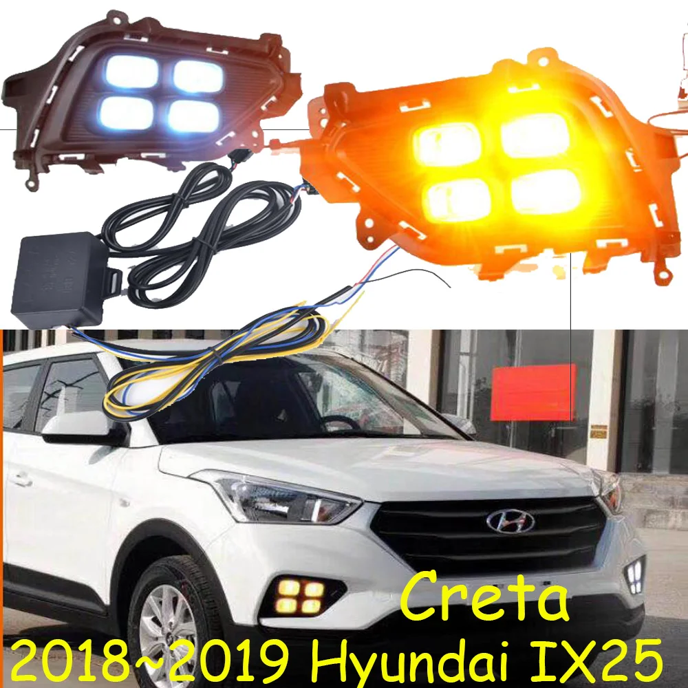 Creta IX25 Дневной светильник 2018 ~ 2019 автомобильные аксессуары светодиодный ix25 туман