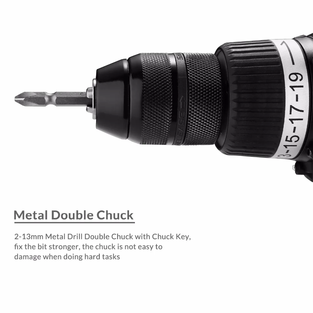 DEKO GBD20DU2 20V Max бесщеточная Аккумуляторная дрель литий ионный аккумулятор