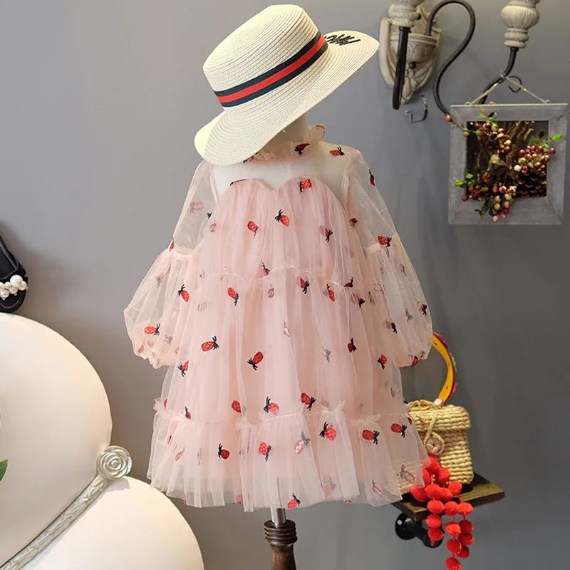 

Girls Dresses Children's Dress Summer 2019 New Kids Pineapple Embroidered Dress 2-6 Years XQ83528