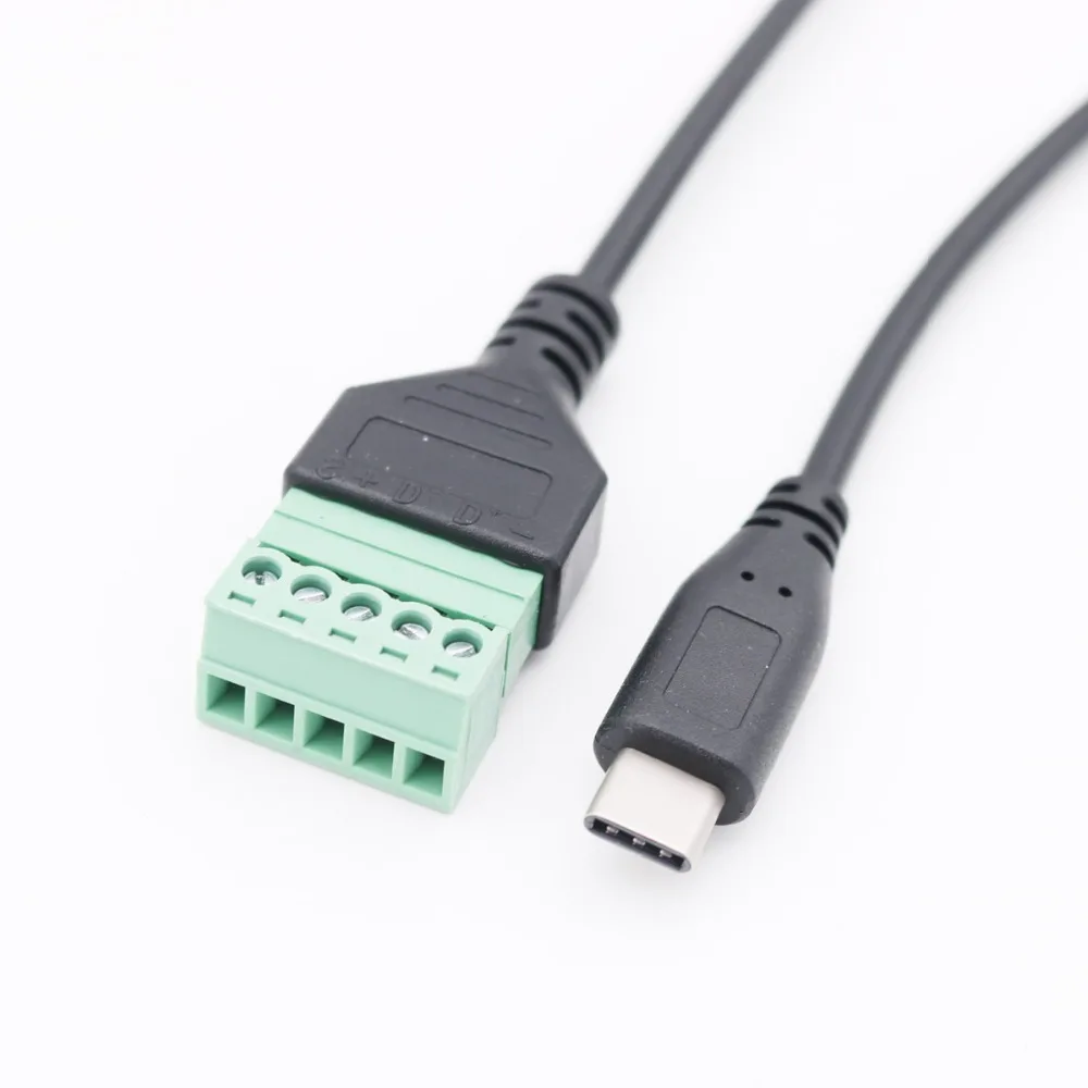 1 шт. фута USB 3 Type C штекер 5 Pin винт с защитой без разъема адаптер соединительный