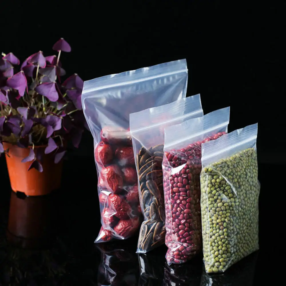 1000 2x3 /4*6cm Clear Reclosablel Zip Lock Poly Bag Transparent Jewelry Plastic Small Storage | Дом и сад