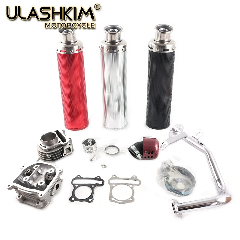

GY6 50cc 60cc 80cc upgrade GY6 100cc cylinder head kit with 69mm valve 137QMA 139QMB Chinese Scooter exhaust Racing