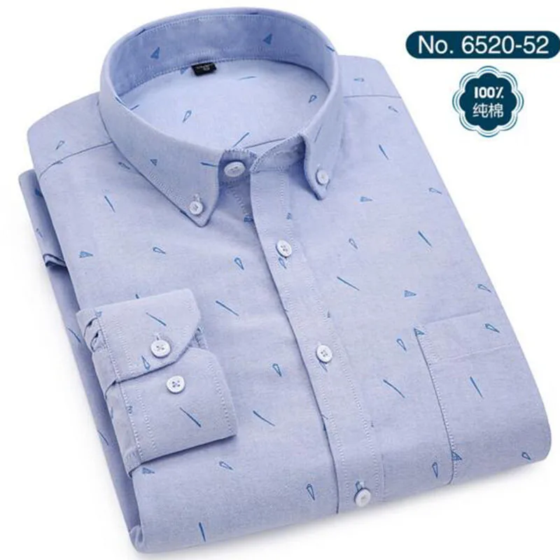 Мужские дышащие удобные рубашки из чистого хлопка Camisa повседневные однобортные