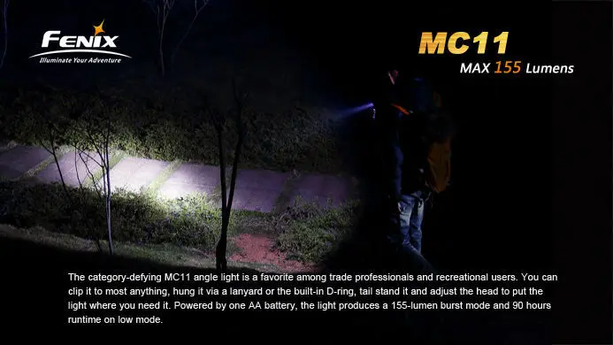 100% Оригинальный Fenix MC11 Cree XP G2 R5 AA светодиодный Водонепроницаемый открытый Anglelight