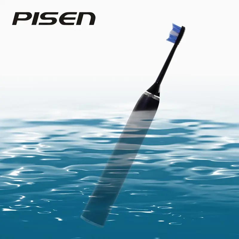 Pisen 4-х скоростной электрическая зубная щетка, чистка зубов и мягкие щетинки зубной щетки беспроводной зарядки для шлепки для взрослых зубная щетка