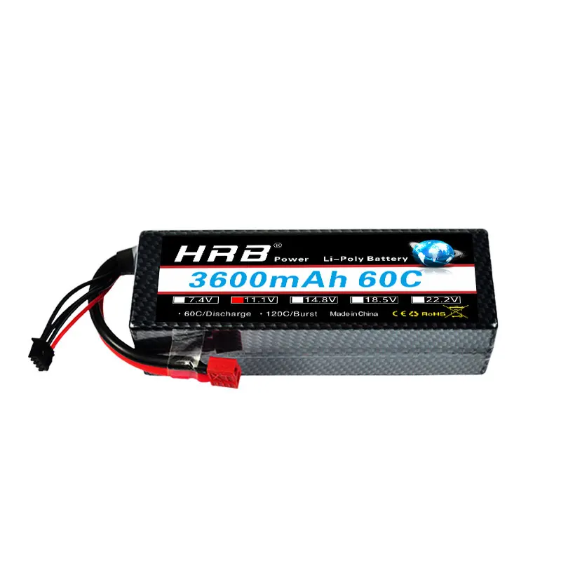 HRB FPV Lipo 2S 3S 4S 7 4 В 11 1 14 8 в 3600 мАч 60C 120C W Stap Жесткий Чехол Аккумулятор для