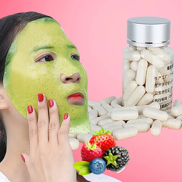 50 шт. капсула DIY маска порошок Коллаген протеин уход за кожей лица Bioactive пептид