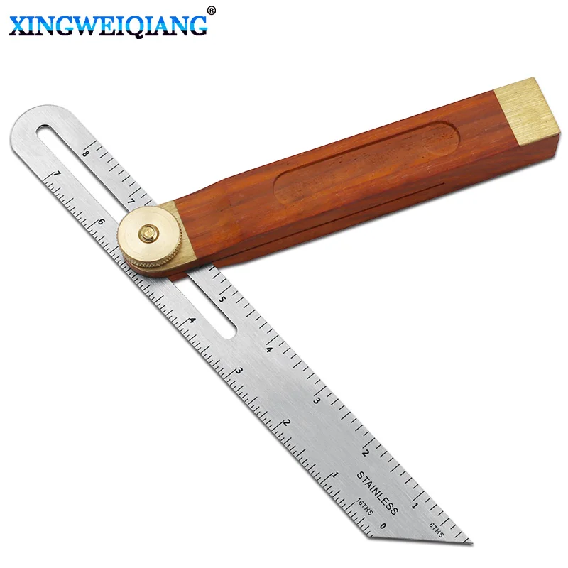 Angle Rulers Gauges Tri Square Sliding T-Bevel With Wooden Handle Level Measuring Tool wooden marking gauge Protractor