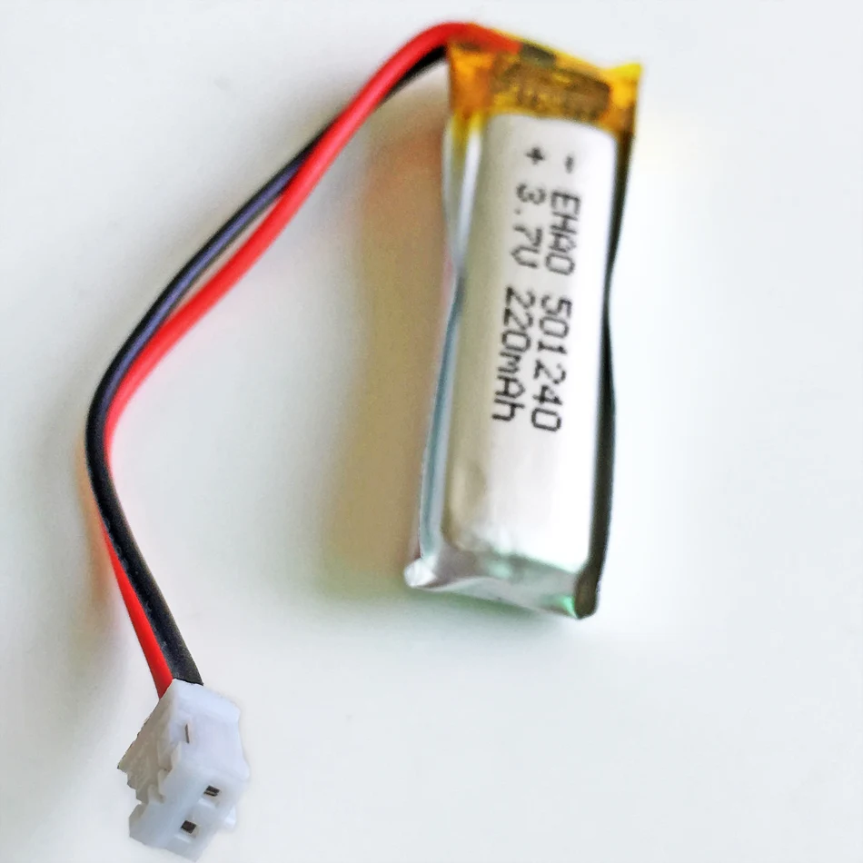 3 7 V 220mAh литий полимерная LiPo аккумуляторная батарея 501240 JST PH 2 0 мм 2pin для Mp3 GPS PSP