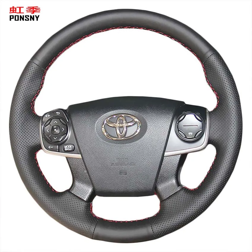 Кожаные чехлы PONSNY из искусственной кожи черного цвета для Toyota Camry 2012 2013 2014 |