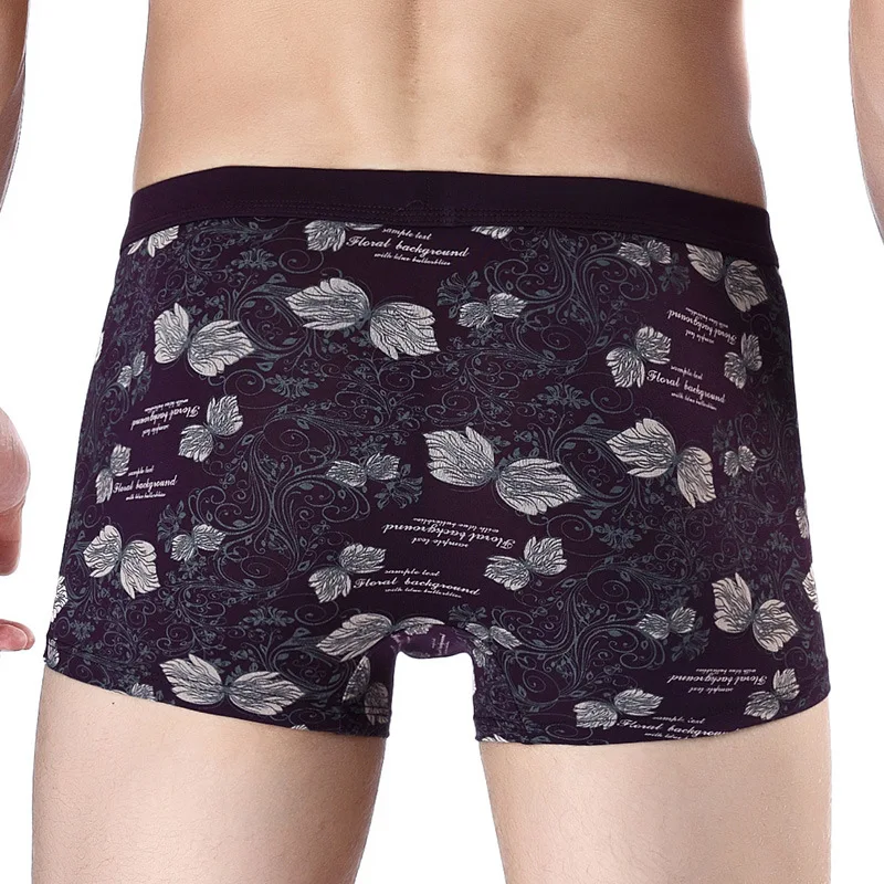 Мужское нижнее белье боксеры шорты хлопковые Cueca мужские с принтом u-образные