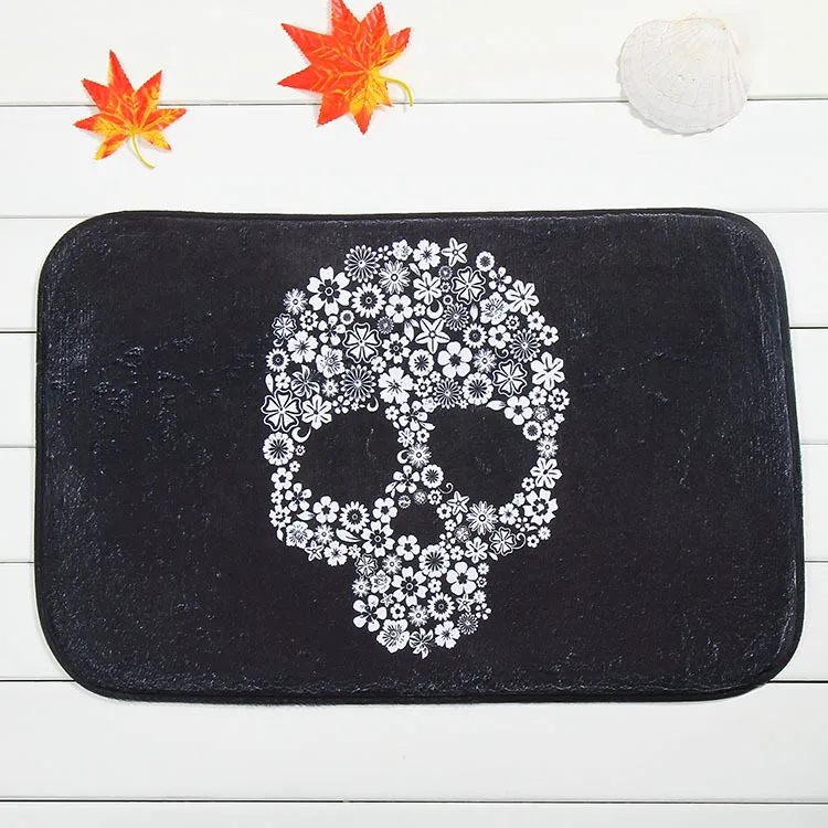 Новейший дизайн коврик с черным черепом для спальни|carpet tile|carpet squares for kidsmat hair |