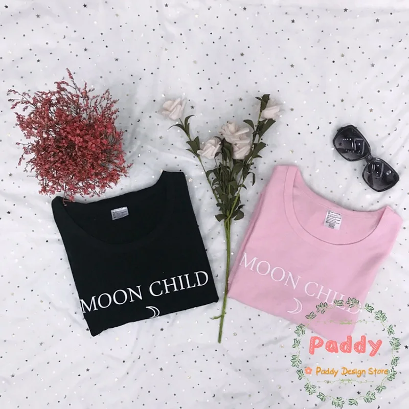OKOUFEN MOON Детская футболка модный хипстерский классный топ Tumblr футболки женская